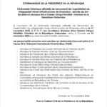 Presidence communiqué