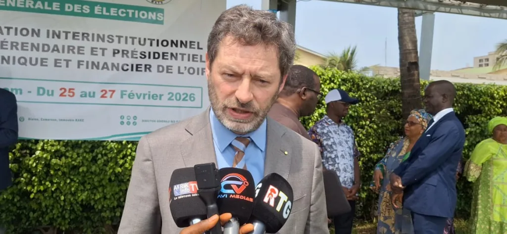 le Directeur des Affaires politiques et de la Gouvernance démocratique de l’OIF, Nicolas Guinard.