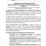 COMMUNIQUE DU CNOSC