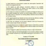 COMMUNIQUE HAC