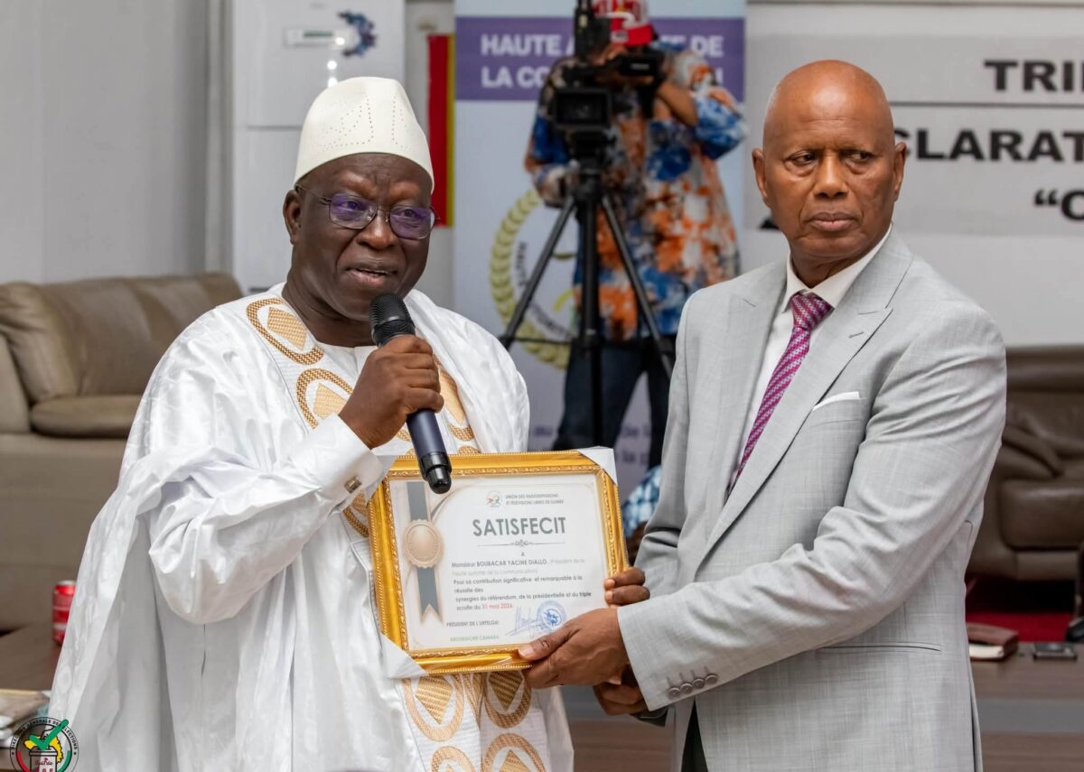 Dr Sekou Kouressy Condé President de l'ONASURE et Boubacar Yacine Diallo President de la HAC
