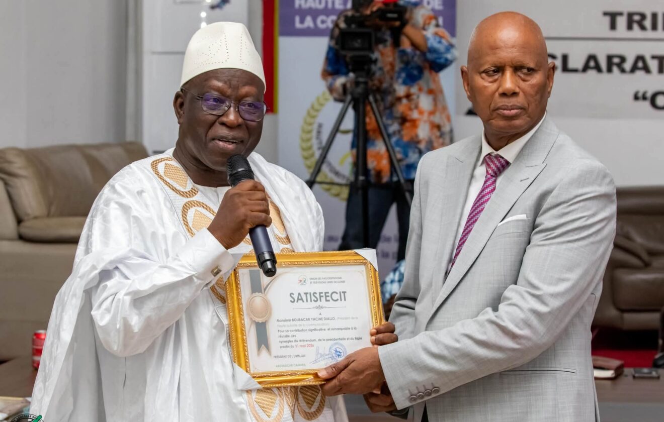 Dr Sekou Kouressy Condé President de l'ONASURE et Boubacar Yacine Diallo President de la HAC