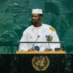 Le President Mamadi Doumbouya à la tribune des Nations Unies