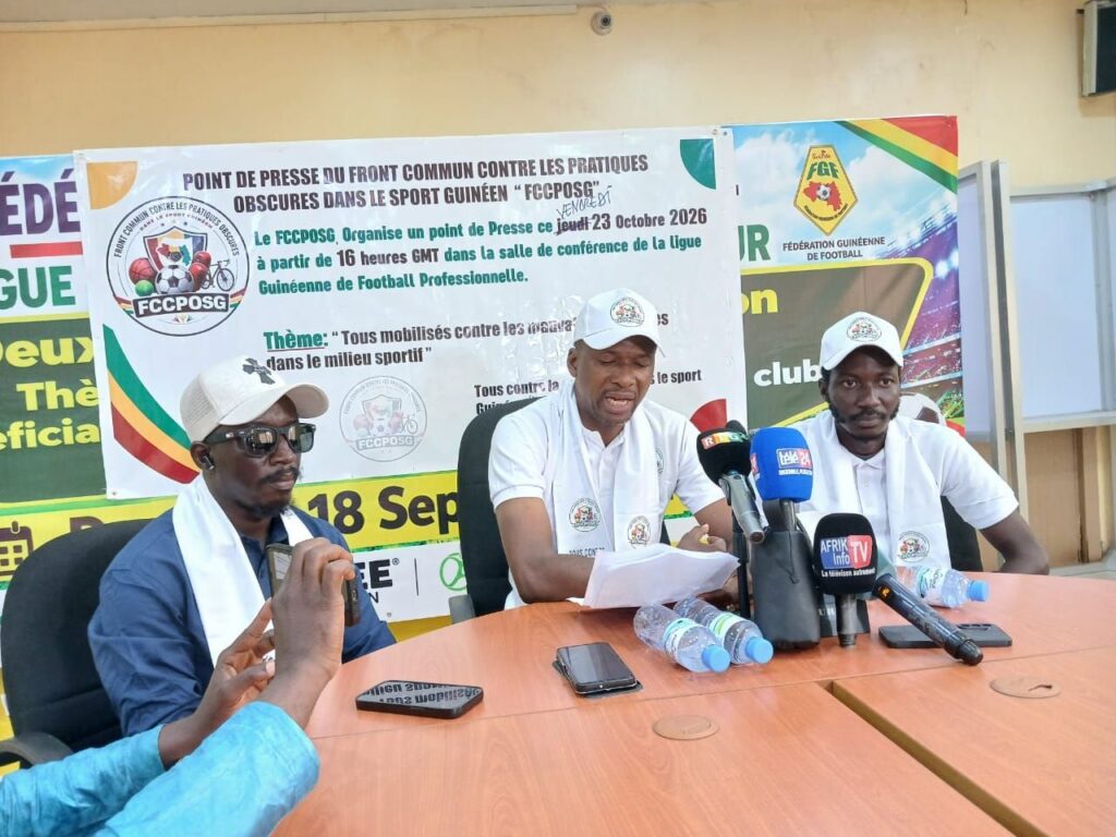 Moussa CFA Camara Coordinateur du Front commun contre les pratiques obscures dans le sport guinéen (FCCPOSG)